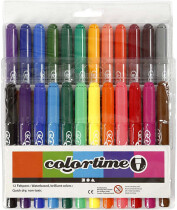 Colortime Filzstifte, 5 mm, Sortierte Farben, 24 Stück