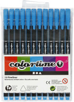 Colortime Fineliner, 0,6-0,7 mm, Hellblau, 12 Stück