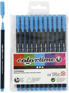Colortime Fineliner, 0,6-0,7 mm, Hellblau, 12 Stück