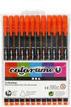 Colortime Fineliner, 0,6-0,7 mm, Orange, 12 Stück