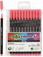 Colortime Fineliner, 0,6-0,7 mm, Pink, 12 Stück