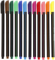 Colortime Fineliner, 0,6-0,7 mm, sortierte Farben, 12 Stück