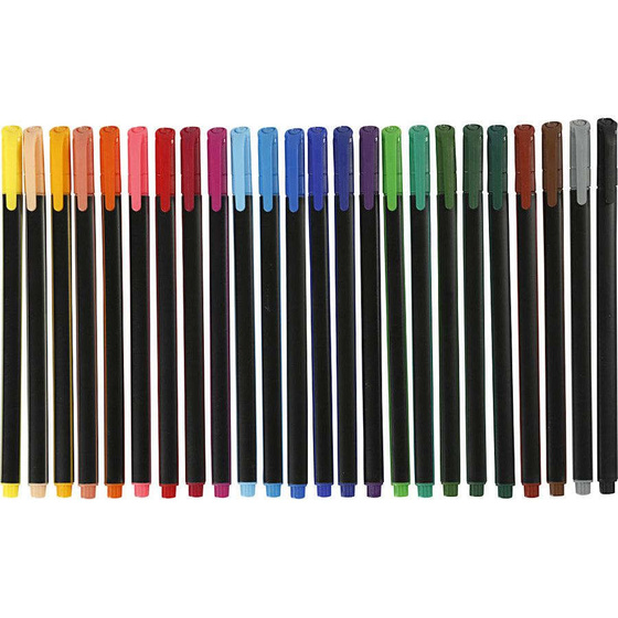 Colortime Fineliner, 0,6-0,7 mm, Sortierte Farben, 24 Stück