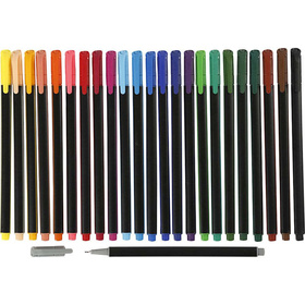 Colortime Fineliner, 0,6-0,7 mm, Sortierte Farben, 24 Stück