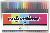 Colortime Fineliner, 0,6-0,7 mm, Sortierte Farben, 24...