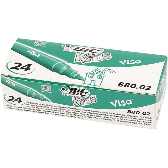 Visa Fine Filzstifte 1,6 mm, Grün, 24 Stück