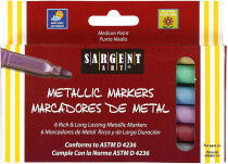 Liquid Metallic Marker,  1 mm, Metallic-Farben, 6 Stück