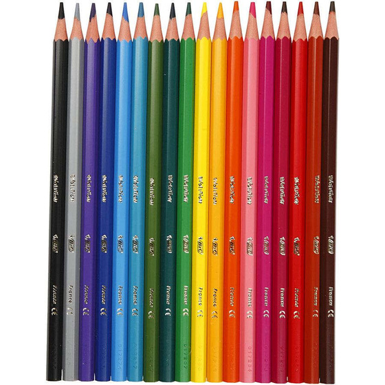 Evolution Buntstifte, 3 mm, L 17,5 cm, Sortierte Farben, sechseckig, 18 Stück