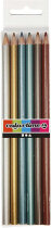 Colortime Buntstifte, Mine: 3 mm, Metallic-Farben, 6...