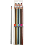 Colortime Buntstifte, Mine: 3 mm, Metallic-Farben, 6 Stück