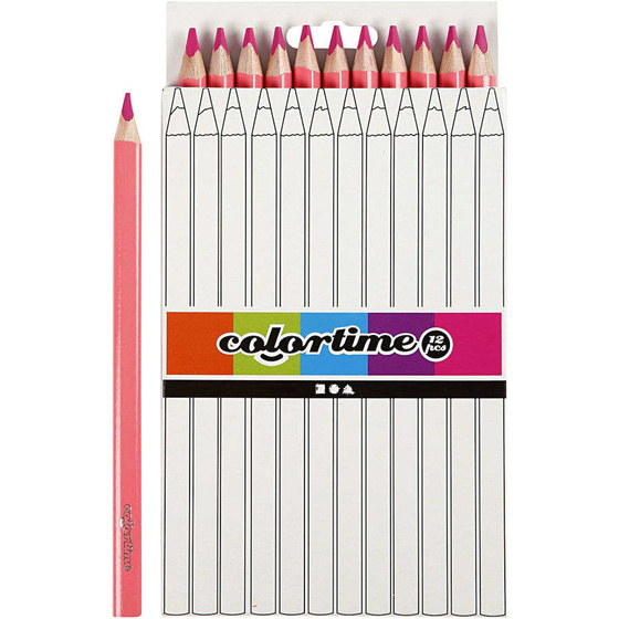 Colortime Buntstifte, Mine: 5 mm, Pink, Jumbo, 12 Stück
