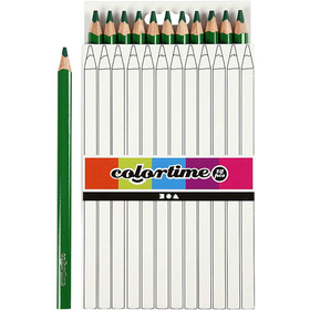 Colortime Buntstifte, Mine: 5 mm, Grün, Jumbo, 12 Stück
