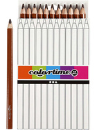 Colortime Buntstifte, Mine: 5 mm, Braun, Jumbo, 12 Stück