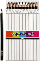 Colortime Buntstifte, Mine: 5 mm, Schwarz, Jumbo, 12...