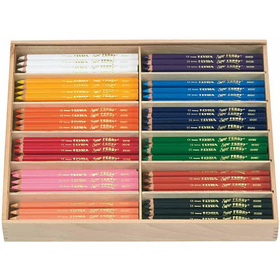 Super Ferby 1 Buntstifte, 6,25 mm, L 18 cm, Sortierte Farben, 144 Stück