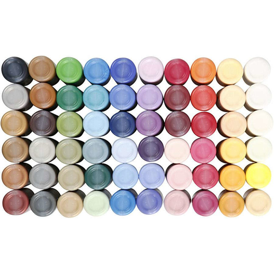 Plus Color Bastelfarbe, Sortierte Farben, Sortierte Farben, 60x60ml