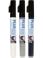 Plus Color Marker - Sortiment, 1-2 mm, L 14,5 cm, Schwarz, Creme, Regengrau, 3 Stck
