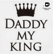 Glas- und Porzellansticker, "DADDY MY KING"