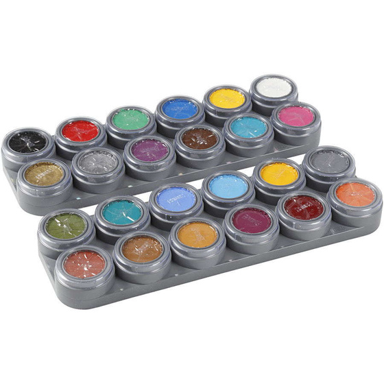 Wasserschminke - Farbpalette, Sortierte Farben, 24 Farben á 2,5 ml, 24x2,5ml
