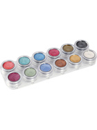 Wasserschminke - Palette, Perlmuttfarben, 12x2,5ml
