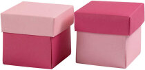 Faltschachteln, 5,5 x 5,5 cm,  250 g, Rosa/Pink, 10...