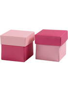 Faltschachteln, 5,5 x 5,5 cm,  250 g, Rosa/Pink, 10 Stck