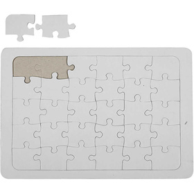 Puzzle aus Pappe unbemalt 10 Stück