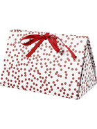 Faltbare Geschenkbox, Punkte, 15x7x8 cm,  250 g, Rot, 3 Stück