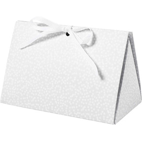 Faltbare Geschenkbox, Punkte, 15x7x8 cm,  250 g, Grau, 3 Stck