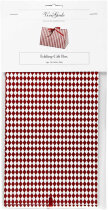 Geschenkbox, Harlekin-Muster, 15x7x8 cm, Weiß, Rot,...