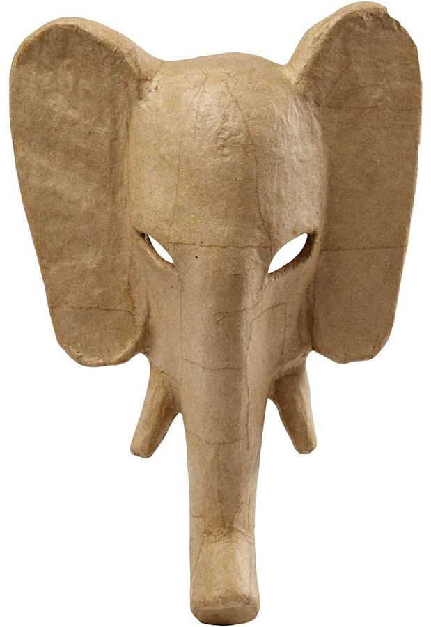 Paper mache elephant mask