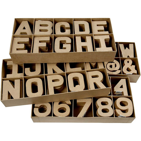 Buchstaben und Zahlen, klein, 10 cm, 160 Stück