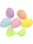 Eier, Pastellfarben matt, H: 4,5 cm,  D: 3 cm, 24 Stück