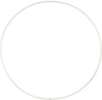 Ring aus Metalldraht, Kreis,15 cm, Strke: 2 mm, Wei, 10 Stck
