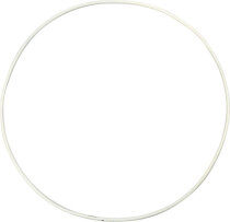 Ring aus Metalldraht, Kreis,20 cm, Strke: 3 mm, Wei, 5 Stck