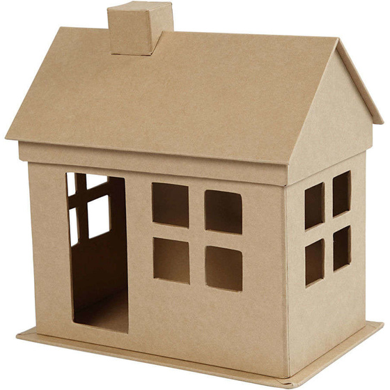 Haus aus Pappmach mit abnehmbarem Dach