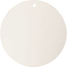 Terracotta-Platte, 20 x 0,5 cm, weiß, 1 Stck