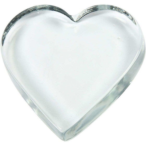 Herz, Glas, 9x9 cm 15 mm, 1 Stück
