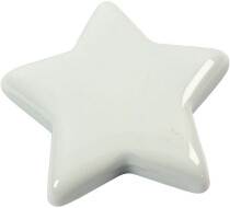 Stern, Größe 7,5x7,5 cm, Stärke: 10 mm, Weiß, 1 Stück
