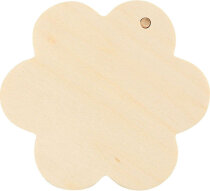 Holzdose, Blume, D: 8,2 cm, H 4 cm, Holz,6 cm