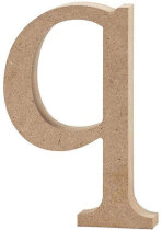 Buchstabe, q, H 12,2 cm, Stärke: 2 cm, MDF, 1...