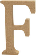 Buchstabe, F, H 13 cm, Strke: 2 cm, MDF, 1 Stck