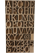 Buchstaben, Zahlen & Zeichen aus Holz, Display-Ksten gratis, H 8 cm, Strke: 1,5 cm, MDF, 240 Stck