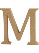 Buchstabe, M, H 8 cm, Strke: 1,5 cm, MDF, 1 Stck
