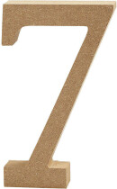 Zahl, 7, H 8 cm, Stärke: 1,5 cm, MDF, 1 Stück