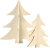 3D Weihnachtsbaum Holz  2er Set