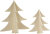 3D Weihnachtsbaum Holz  2er Set