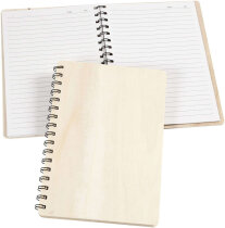 Notizbuch, 15,5x22,3 cm, Holz