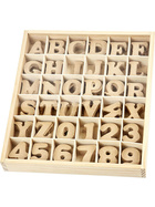 Buchstaben und Zahlen, H 4 cm, Stärke: 2,5 mm, MDF, 288 Stück