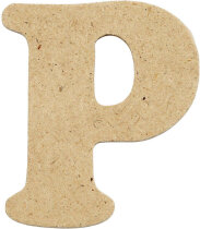 Buchstabe, P, H 4 cm, Stärke: 2,5 mm, MDF, 10 Stück